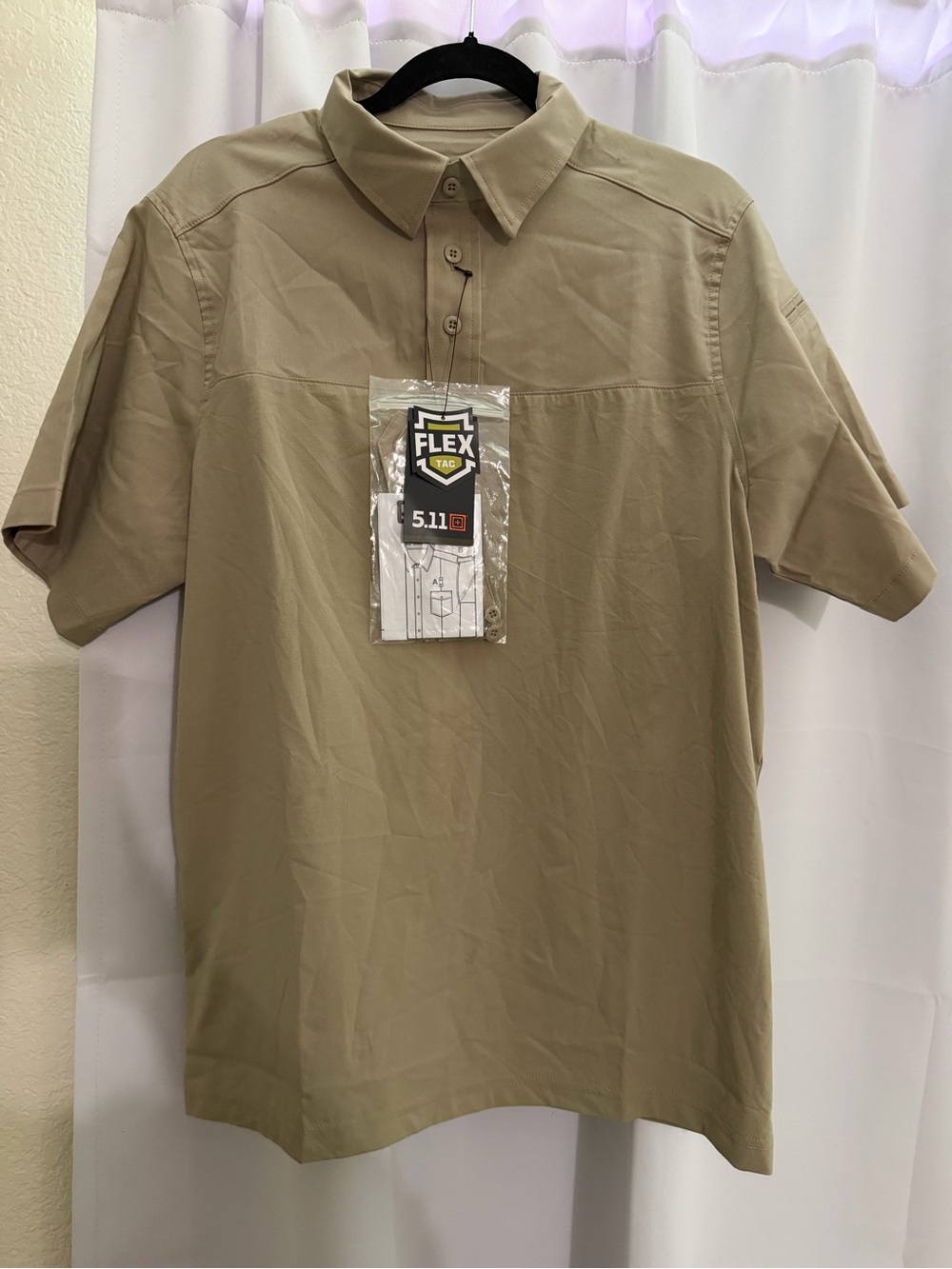 5.11 Tactical Short-Sleeve Button-Down Shirt in Khaki